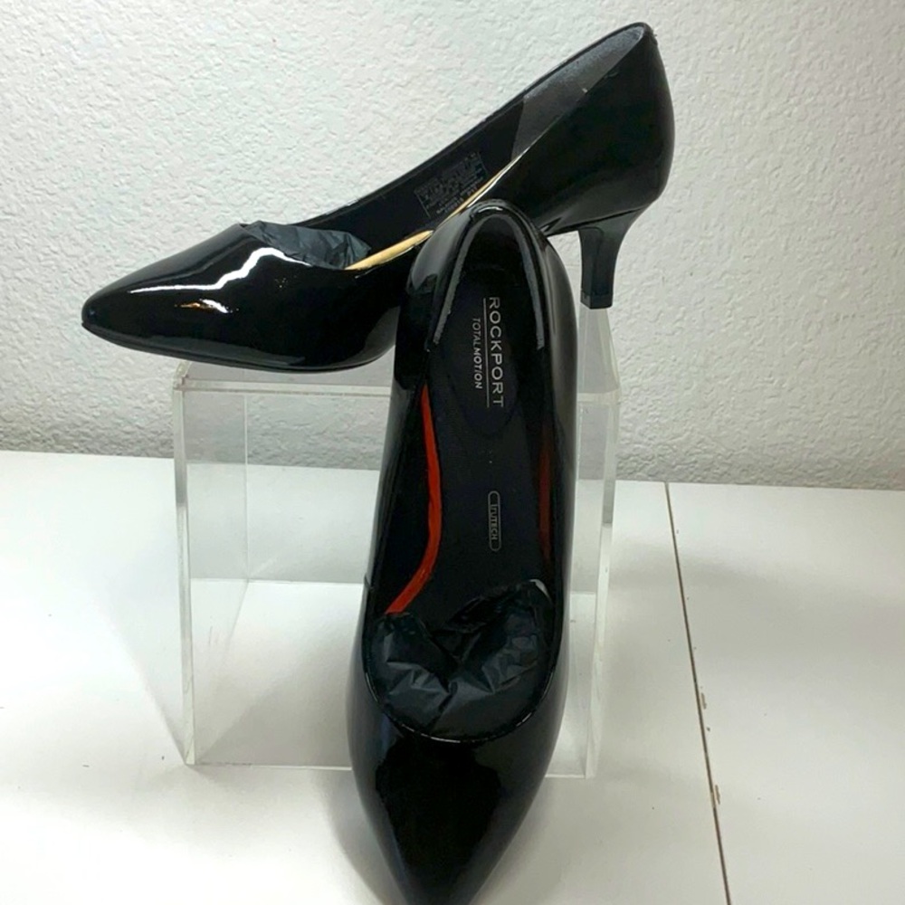 Rockport TotalMotion Patent Leather  Black Kalila  Heels Pumps Size 9